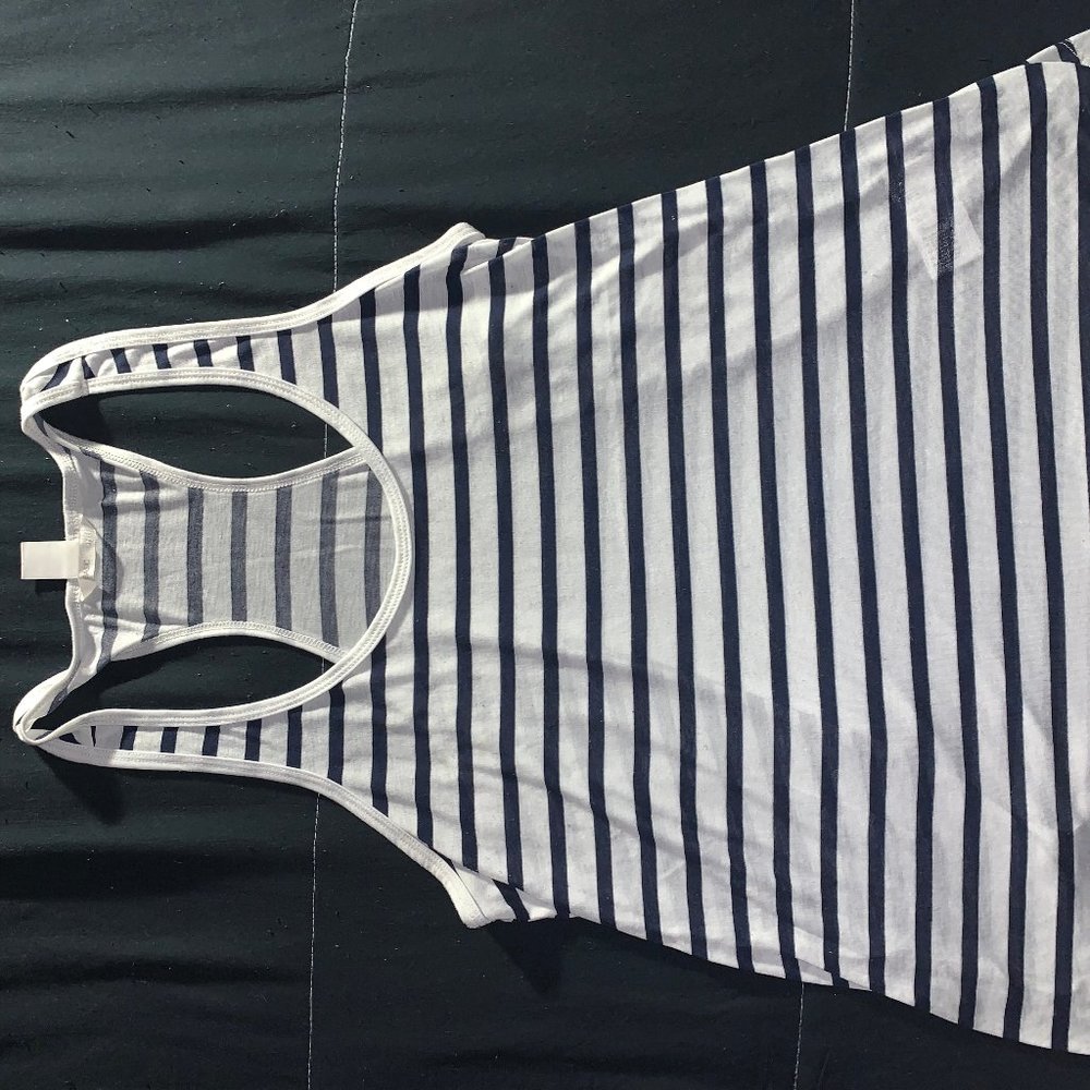 Navy blue Stripped Tank Top - H&M